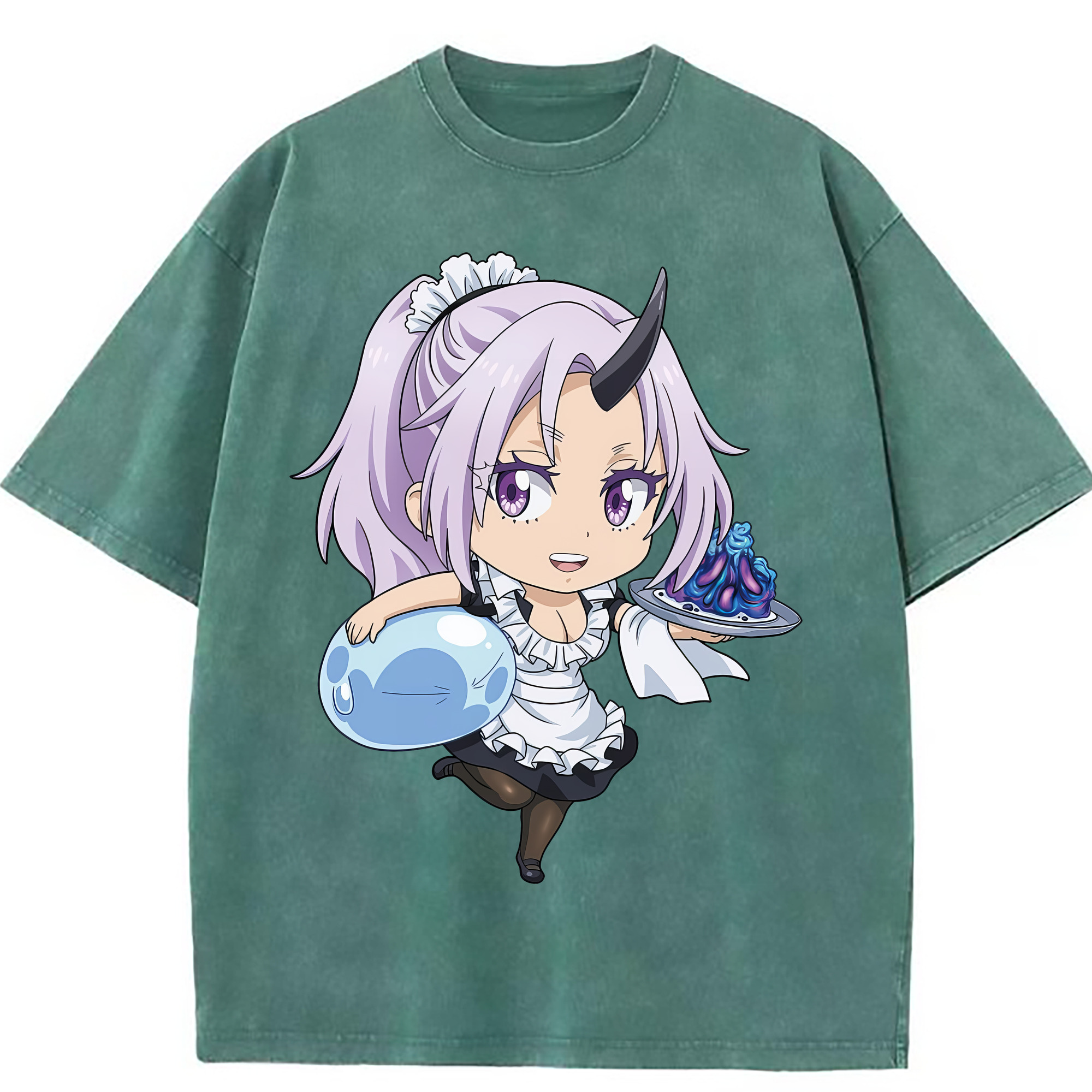 （画像用） 転スラ Regarding Reincarnated to Slime 綿100% ヴィンテージ風 半袖Tシャツ（フロントプリント）